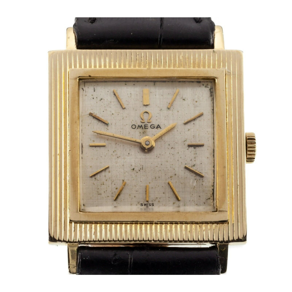 Omega 14k Yellow Gold Vintage Square Hand-Winding Watch Mvmt #620