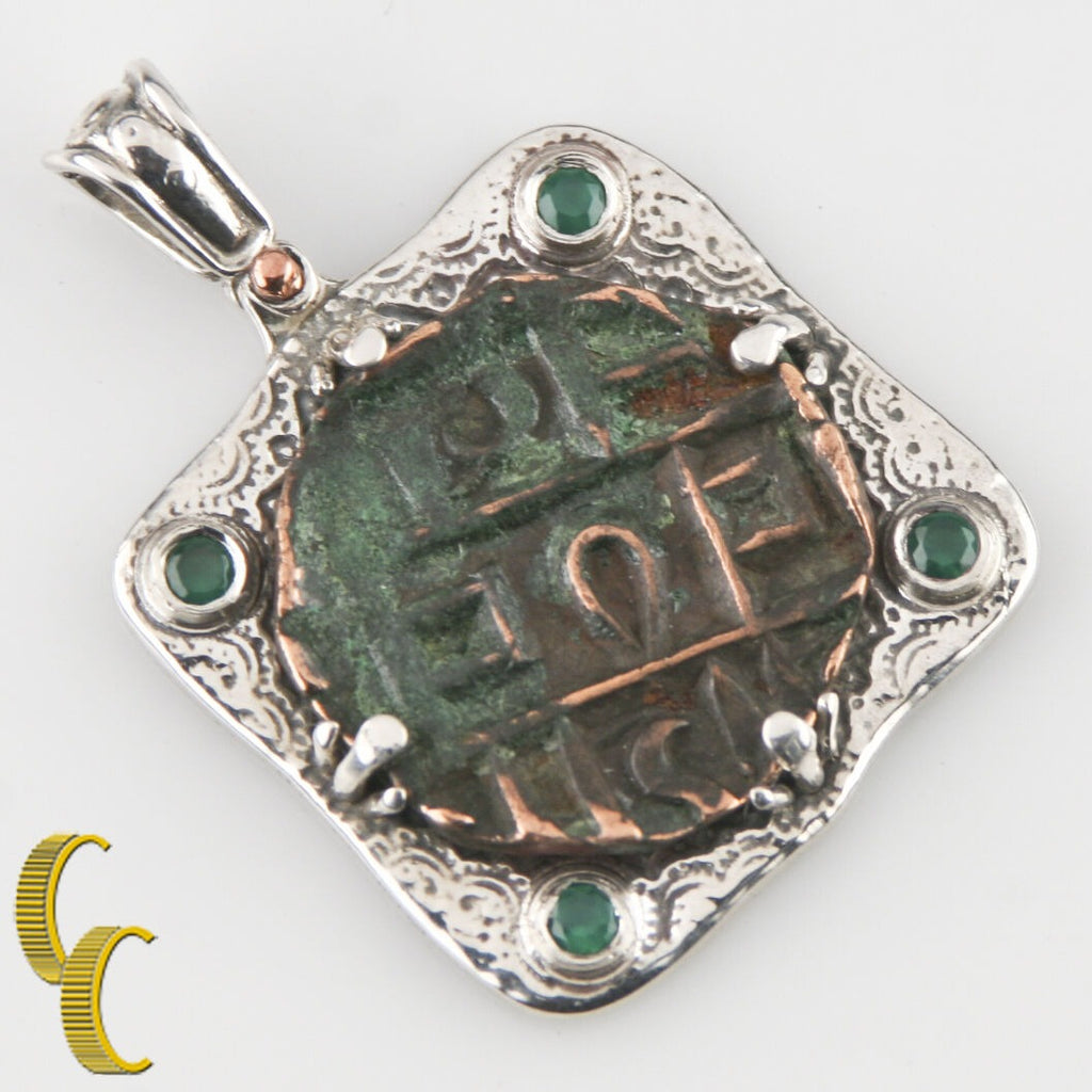 BHUTAN COIN IN SILVER BEZEL PENDANT