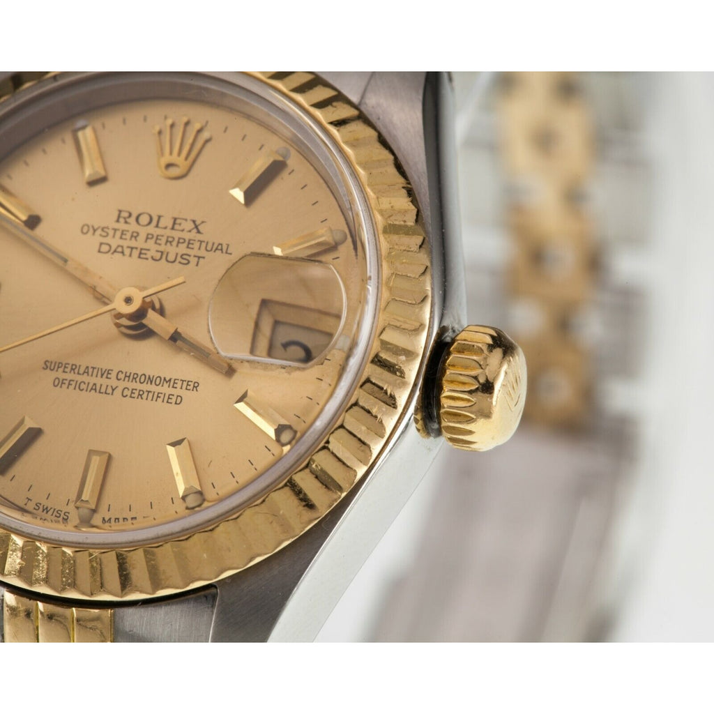 Rolex Ladies Two Tone Stainless Steel & 18k Yellow Gold Datejust OPD 69173