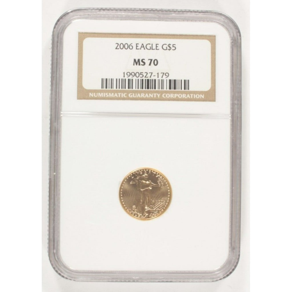 2006 1/10 Oz. G$5 Gold American Eagle Graded by NGC as MS70