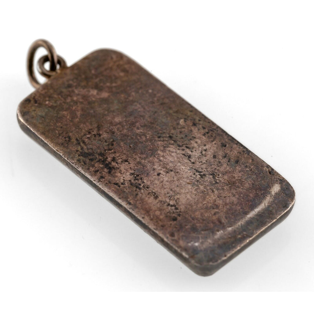 ABC 0.50 Troy Oz Silver Bar Pendant Nice Toning!