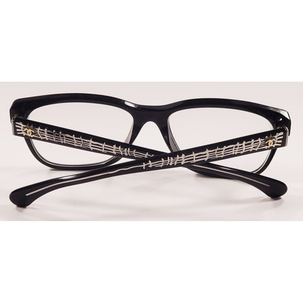 Chanel Black Lacquer Prescription Glasses 3406-A Nice Condition!