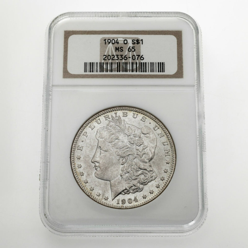 1904-O $1 Silver Morgan Dollar Graded by NGC as MS-65! Old Brown Label!