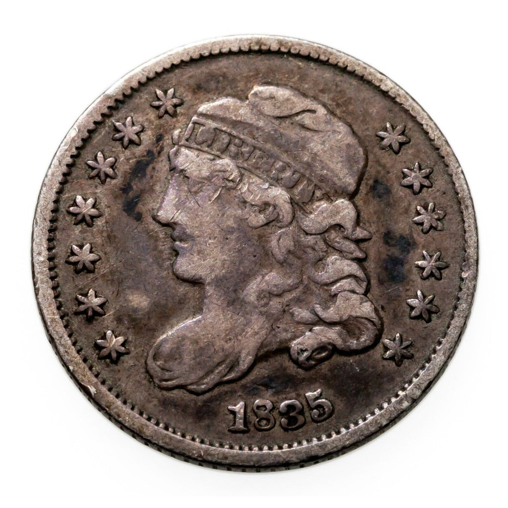 1835 Capped Bust Half Dime in Very Fine VF Condition, Nice Detail for Grade