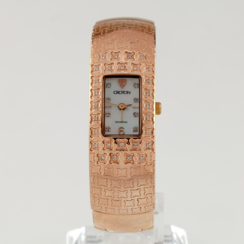 Croton Rose Gold Plated Women's Diamond Quartz Watch