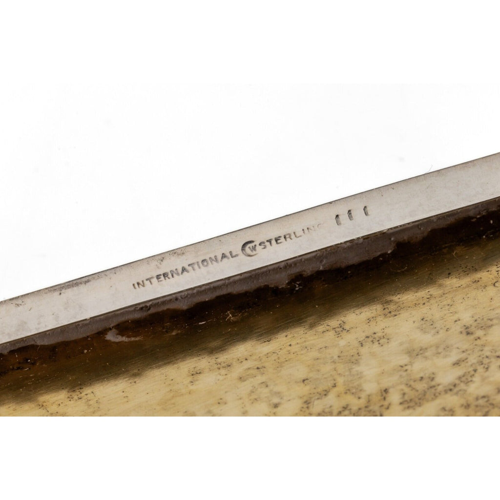 International Sterling Hammered Cigarette Case with Monogram Great Condition