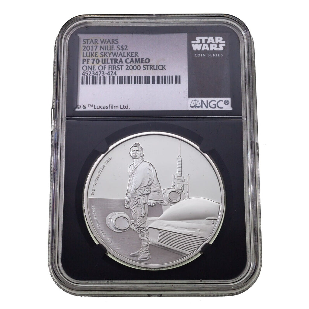 2017 Niue S$2 Star Wars Luke Skywalker NGC PF70 Ultra Cameo w/ Box and CoA