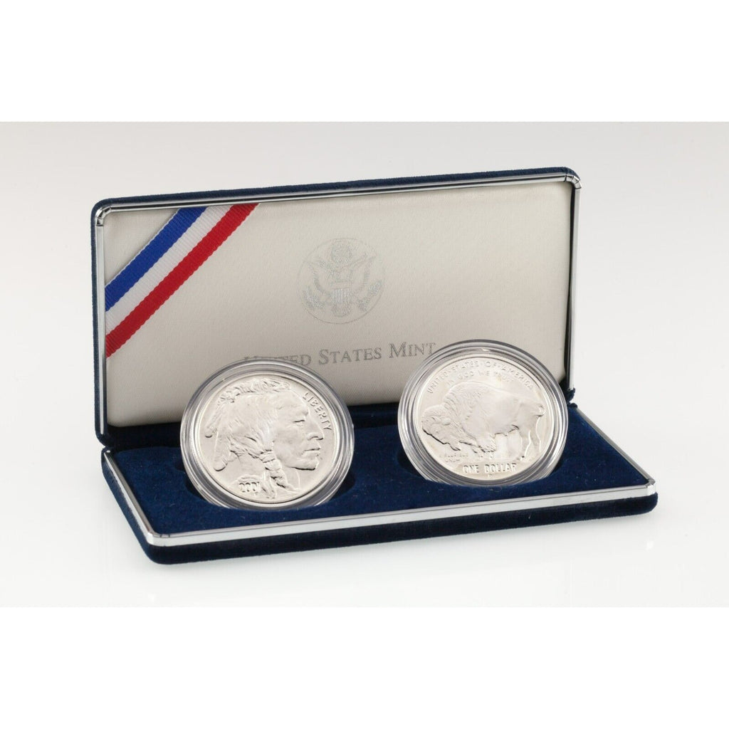 2001 Silver American Buffalo Commemorative Coin Set w/ Box & CoA