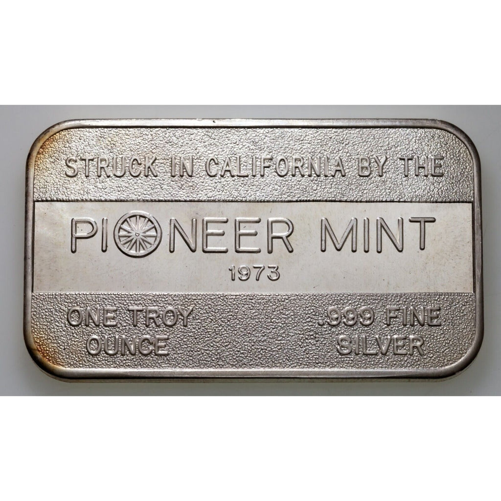 1973 MAN O' WAR By Pioneer Mint 1 oz. Silver Art Bar