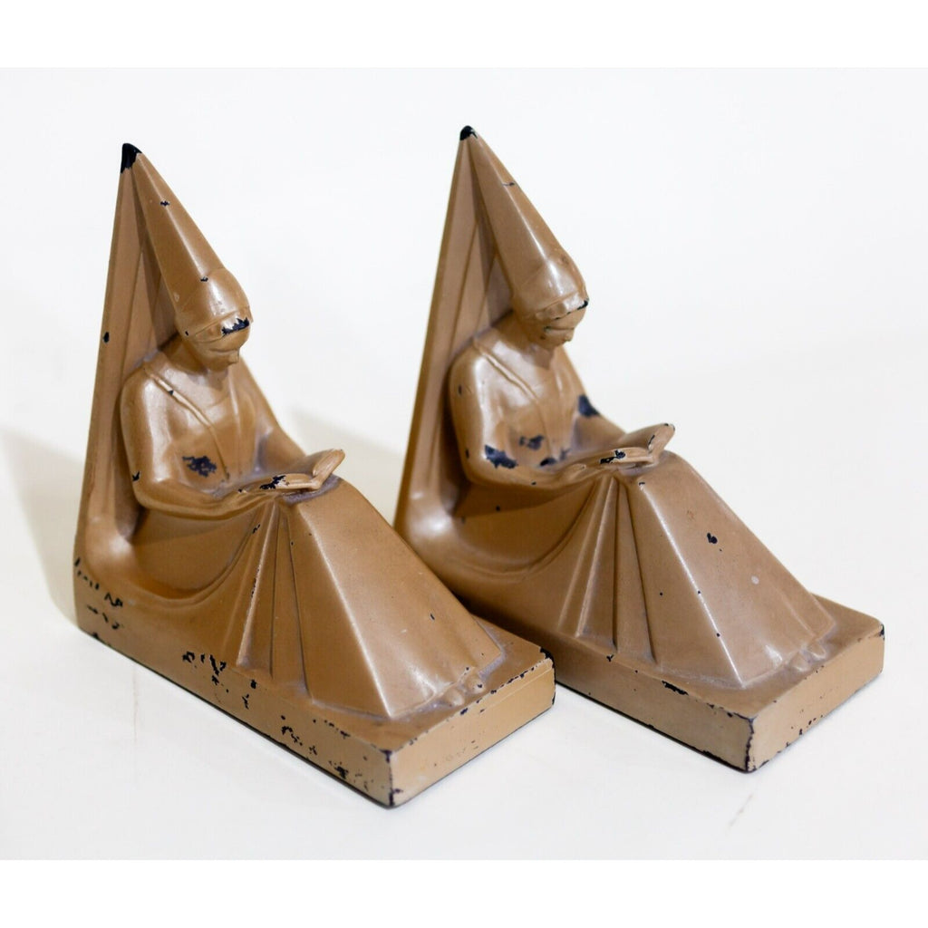 Gorgeous Antique Art Deco "Nuart" Princess Bookends