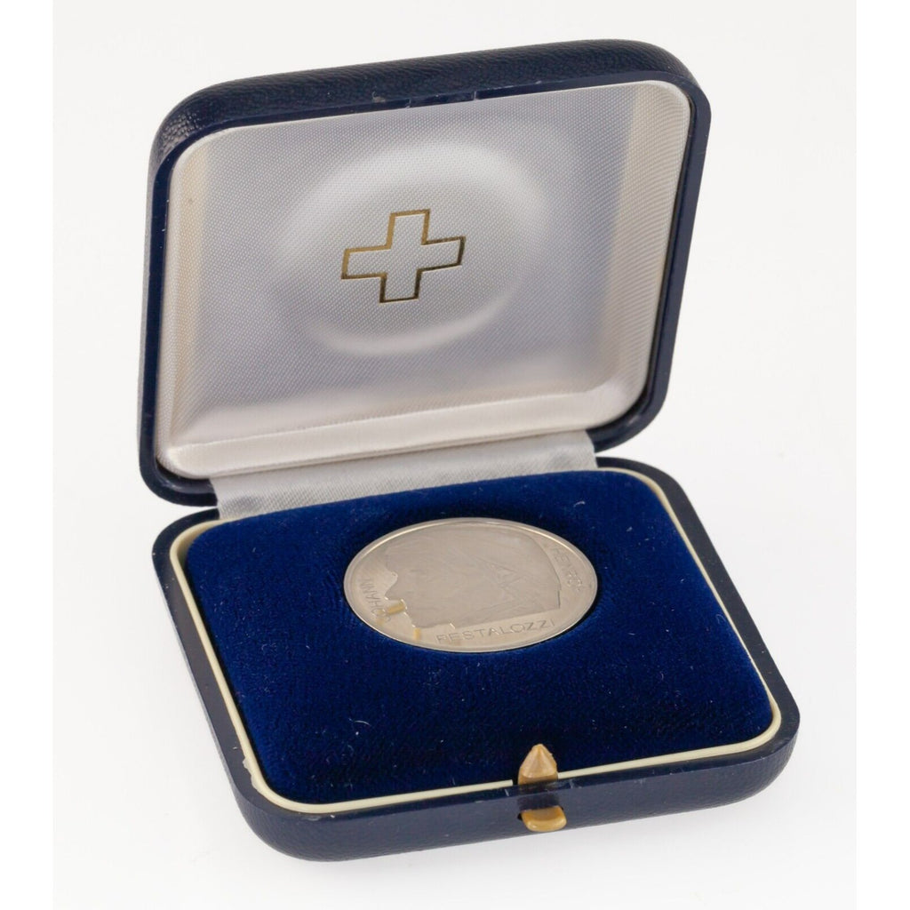 1977 Switzerland Commemorative 5 Franc Johann Pestalozzi Coin w/ Case
