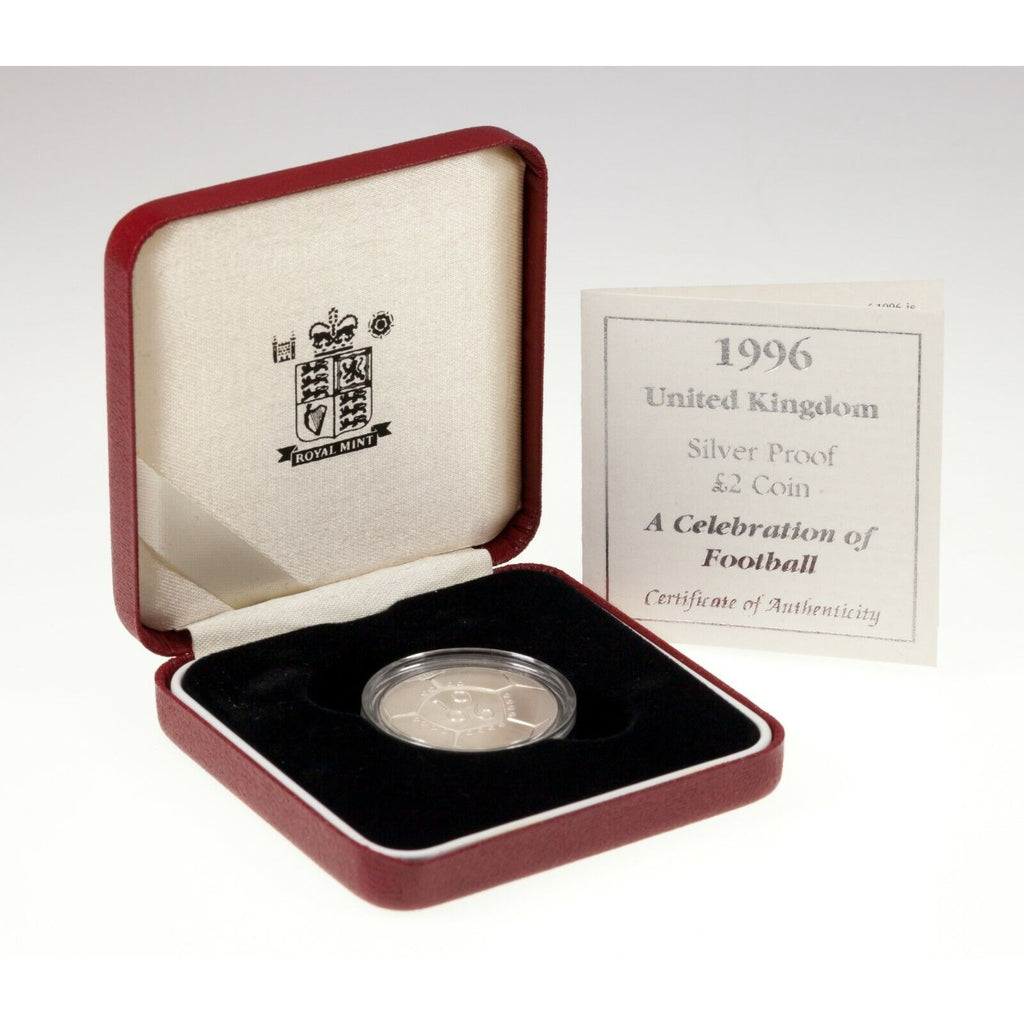 1996 Great Britain 1£, 2£ & Crown Coins in Silver Proof & Piedfort Coin Lot of 3