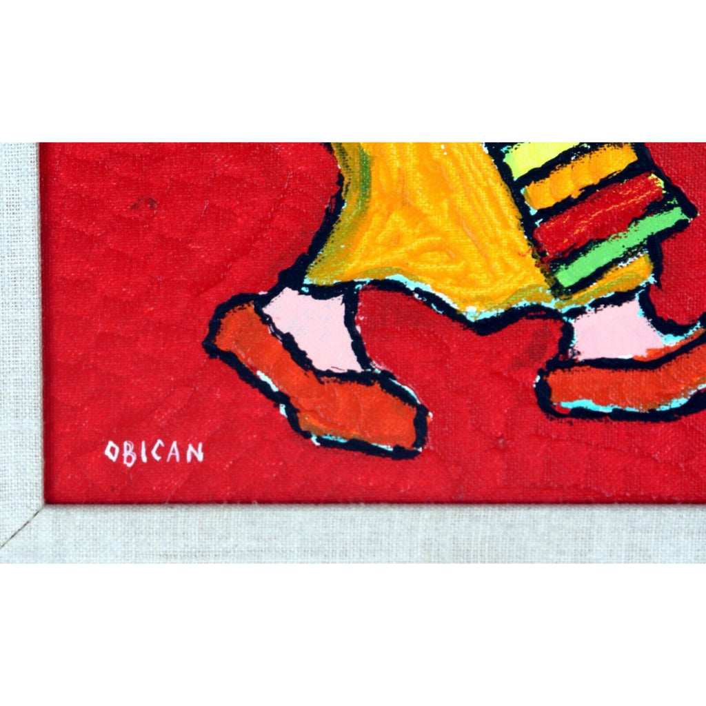 Jovan Obican: Taking Home the Dowry - Acrylic Painting Signed