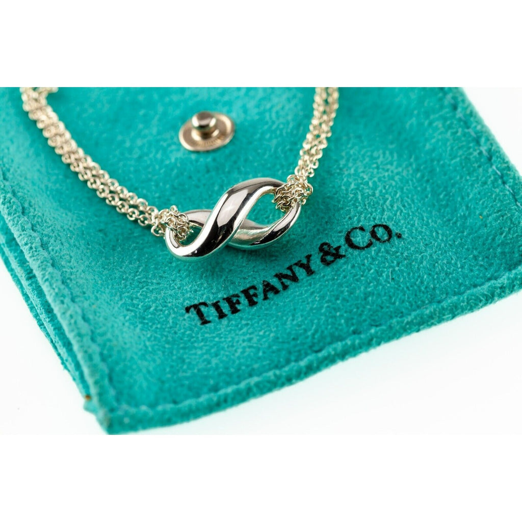 Tiffany & Co. Sterling Silver Infinity Pendant w/ Tiffany Pouch