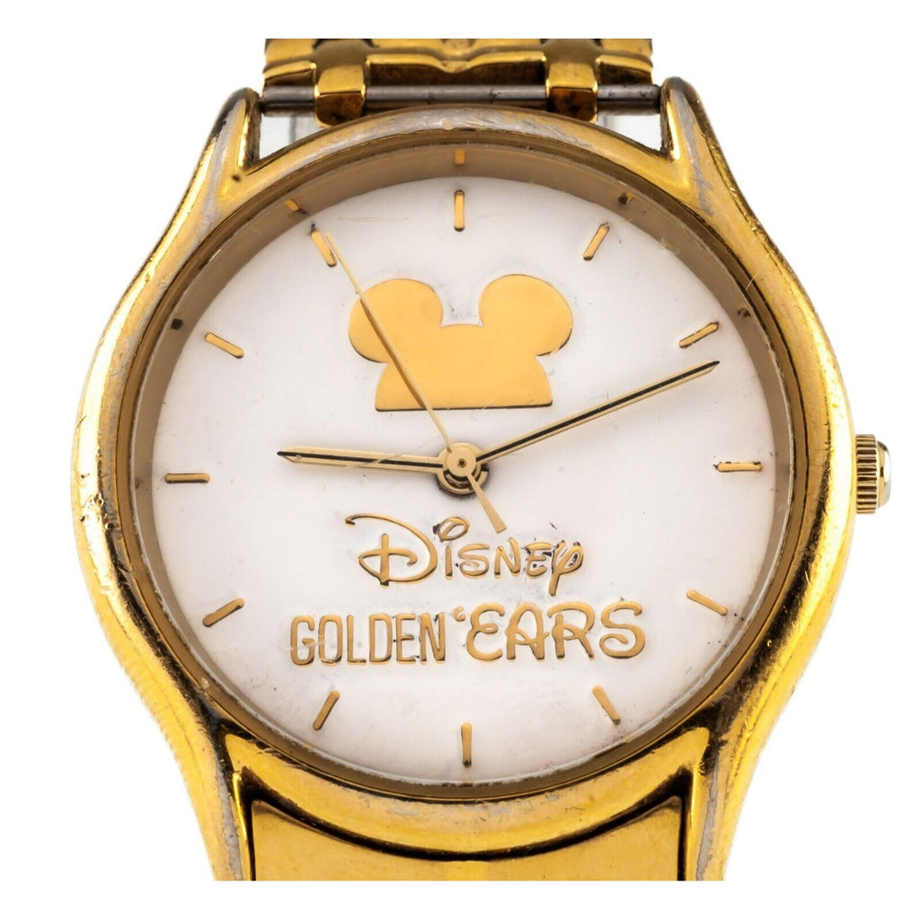 Disney Golden Ears Men's Gold-Plated Retirement Watch Rare Collectible!