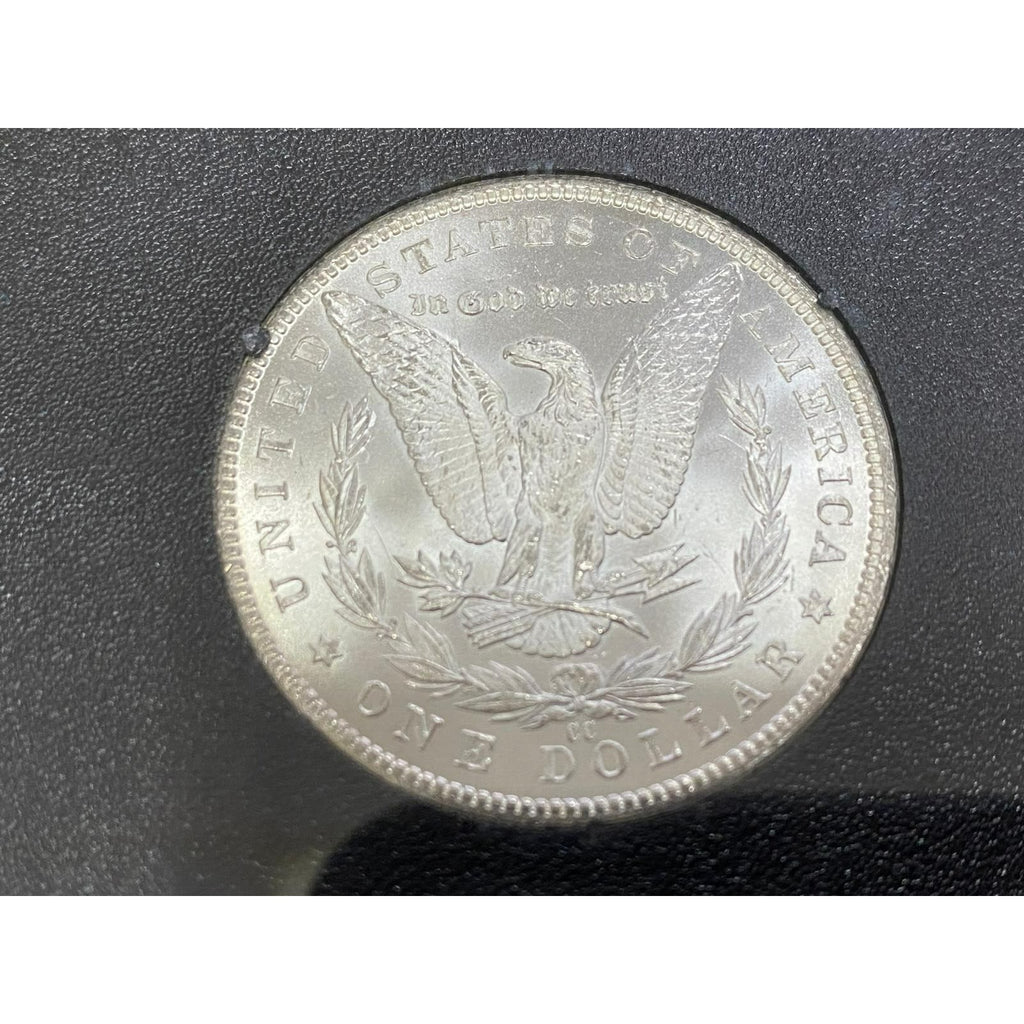 1884-CC $1 GSA Uncirculated Silver Morgan Dollar w/ Box and CoA, Great!