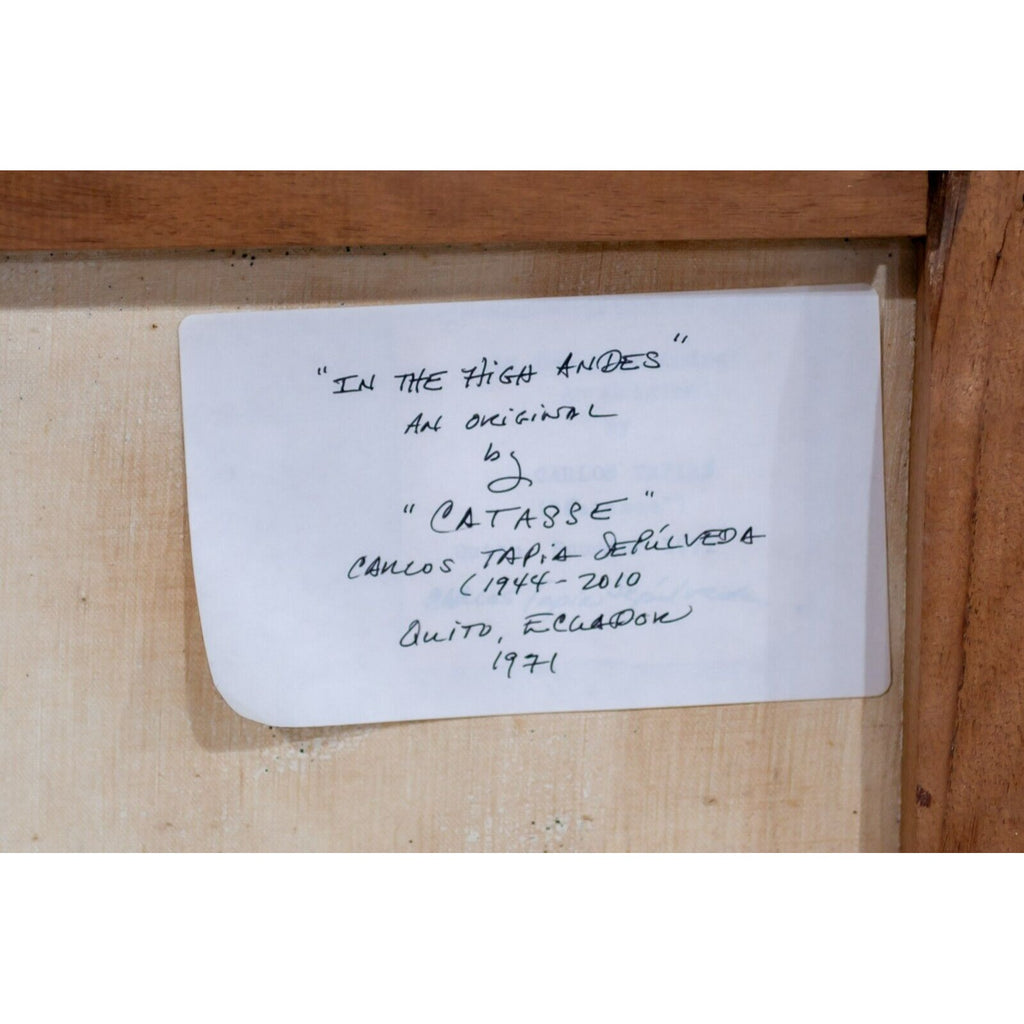 "In the High Andes" by Carlos Catasse Framed Oil on Canvas 1971