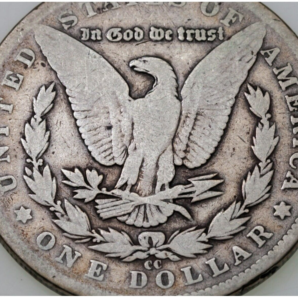 1892-CC $1 Silver Morgan Dollar in About Good AG Condition, Full Date, Clean MM