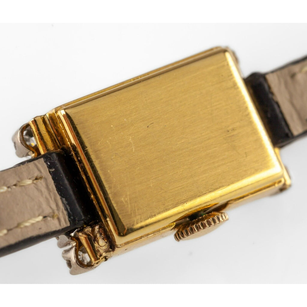 Rolex 18k Yellow Gold Women's Precision w/ Leather Band Gorgeous!