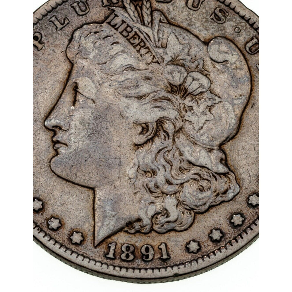 1891-CC $1 Silver Morgan Dollar in Fine Condition