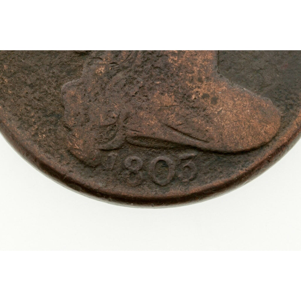 1803 SM Date LG Fraction US Large Cent Very Good (VG) Condition