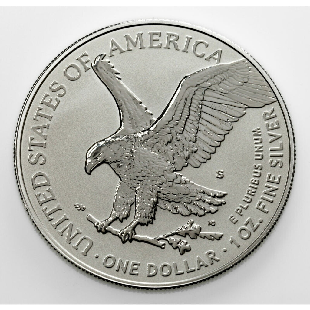 2021-W American Silver Eagle Reverse Proof Two-Coin Set w/ Box and CoA T1 and T2