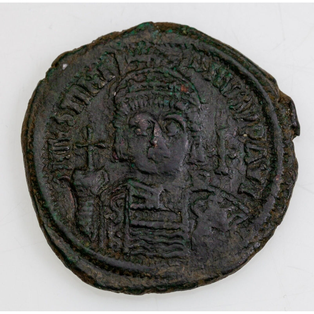 527-565 AD Byzantine Justinian I, Dated RY 13 (539-40 AD) AE Follis Fine+