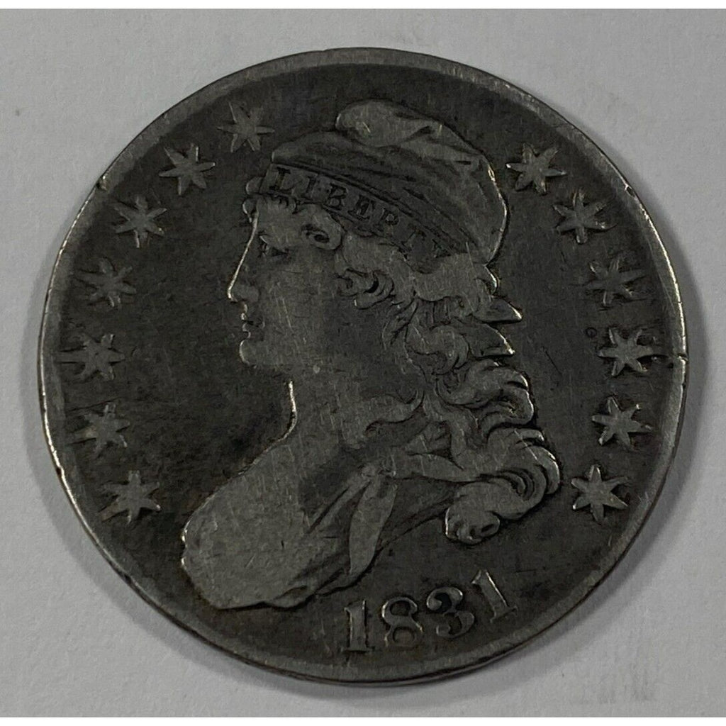 1831 50C Bust Half Dollar in Fine Condition, Natural Color, Nice Detail