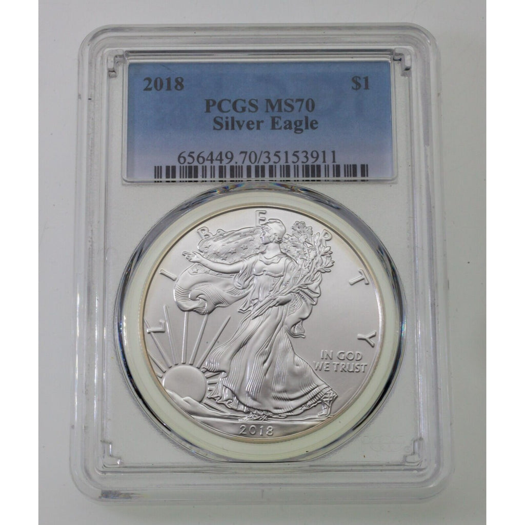 2018 $1 Silver American Eagle Graded by PCGS as MS-70