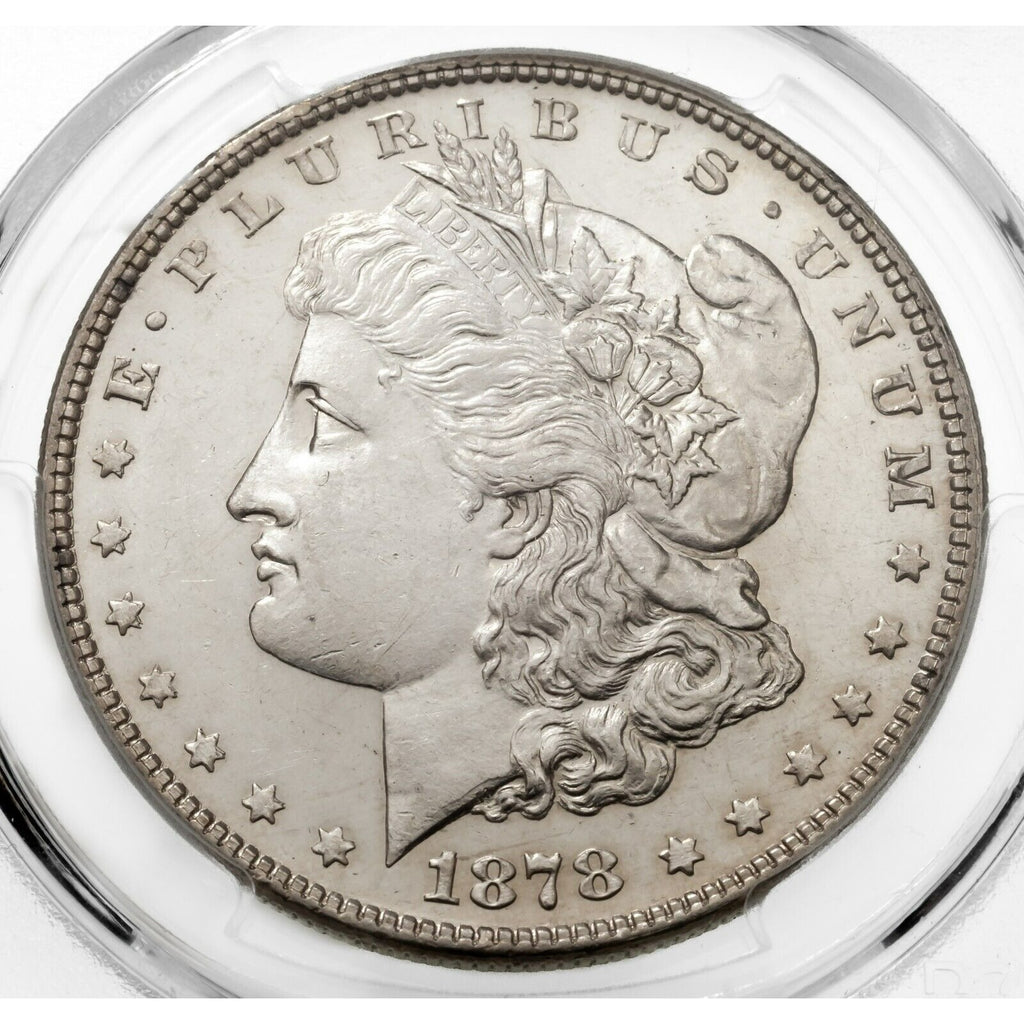 1878 7/8TF $1 Silver Morgan Dollar Graded by PCGS as MS63 Strong