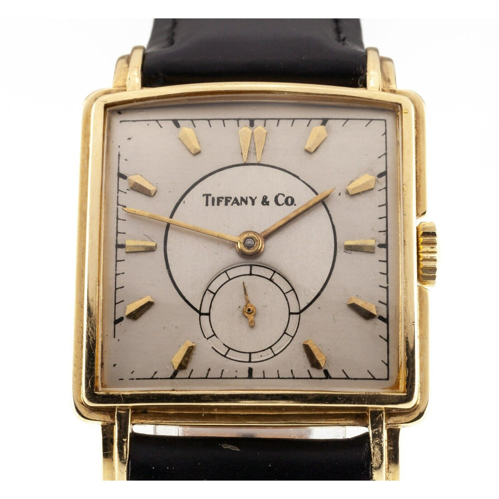 Tiffany & Co. 14k Yellow Gold Men's Hand-Winding Dress Watch w/ Original Box