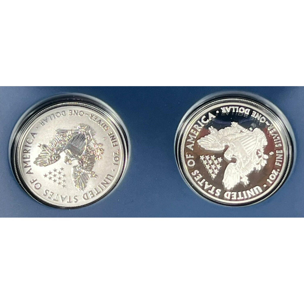 2012-S American Eagle San Francisco Two-Coin Silver Set w/ Box, CoA, and Case