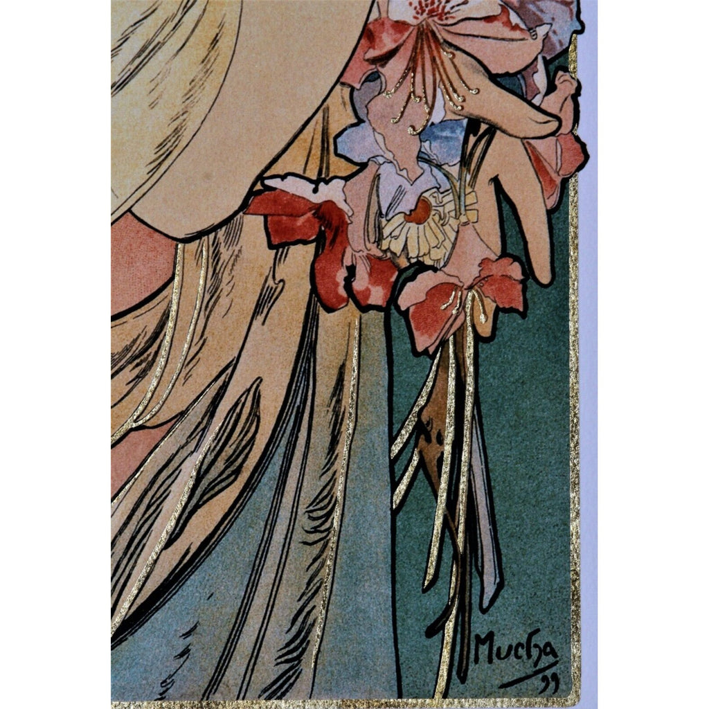 "Primrose" 1899 by Alphonse Mucha Signed LE #164/475 Giclée Framed w/ CoA