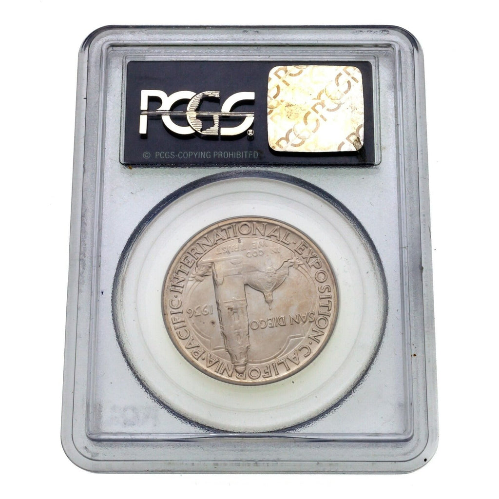 1936-D 50C San Diego Commemorative Half Dollar PCGS MS65 Old Holder