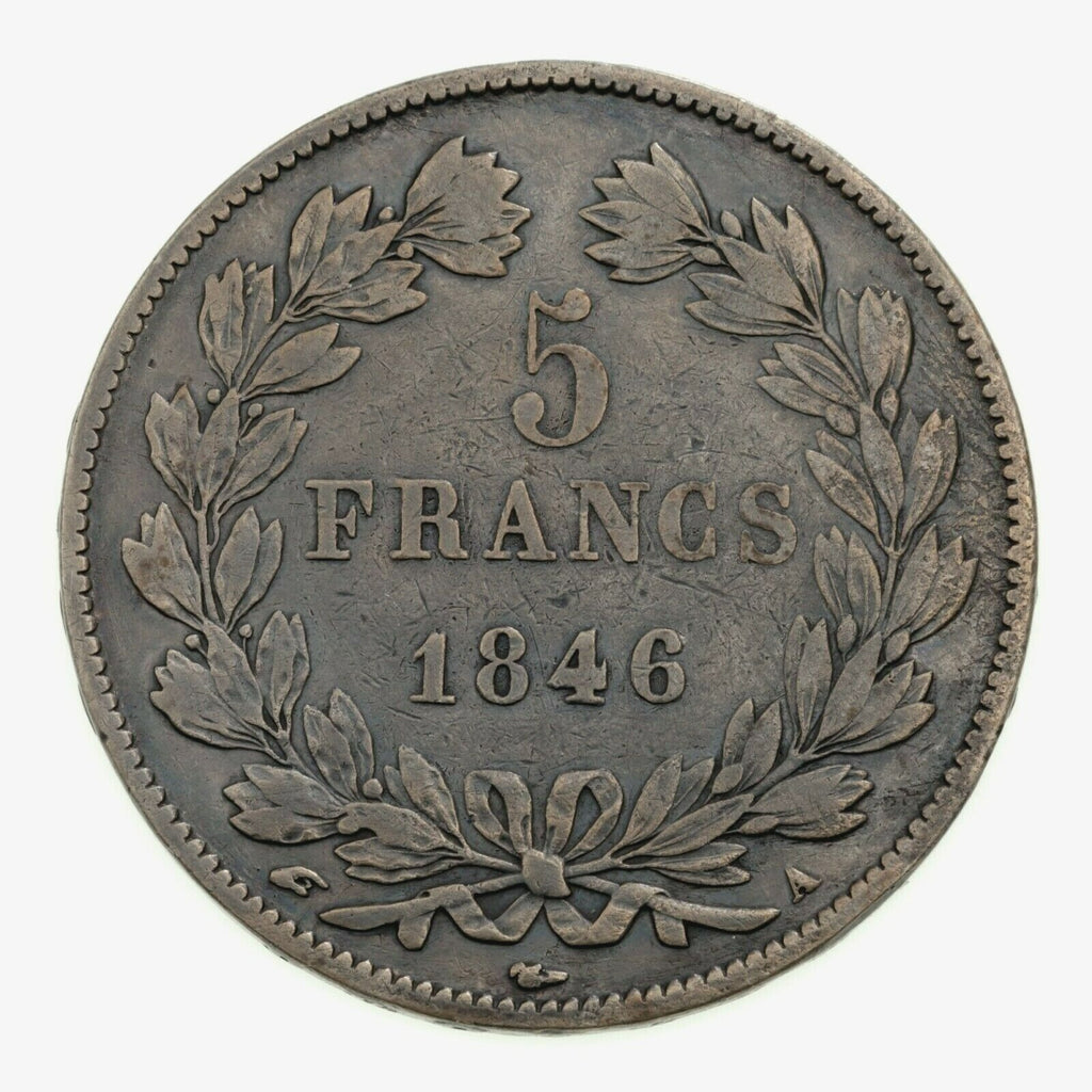 1846-A France 5 Francs Silver Coin (VF) Very Fine KM 749.1