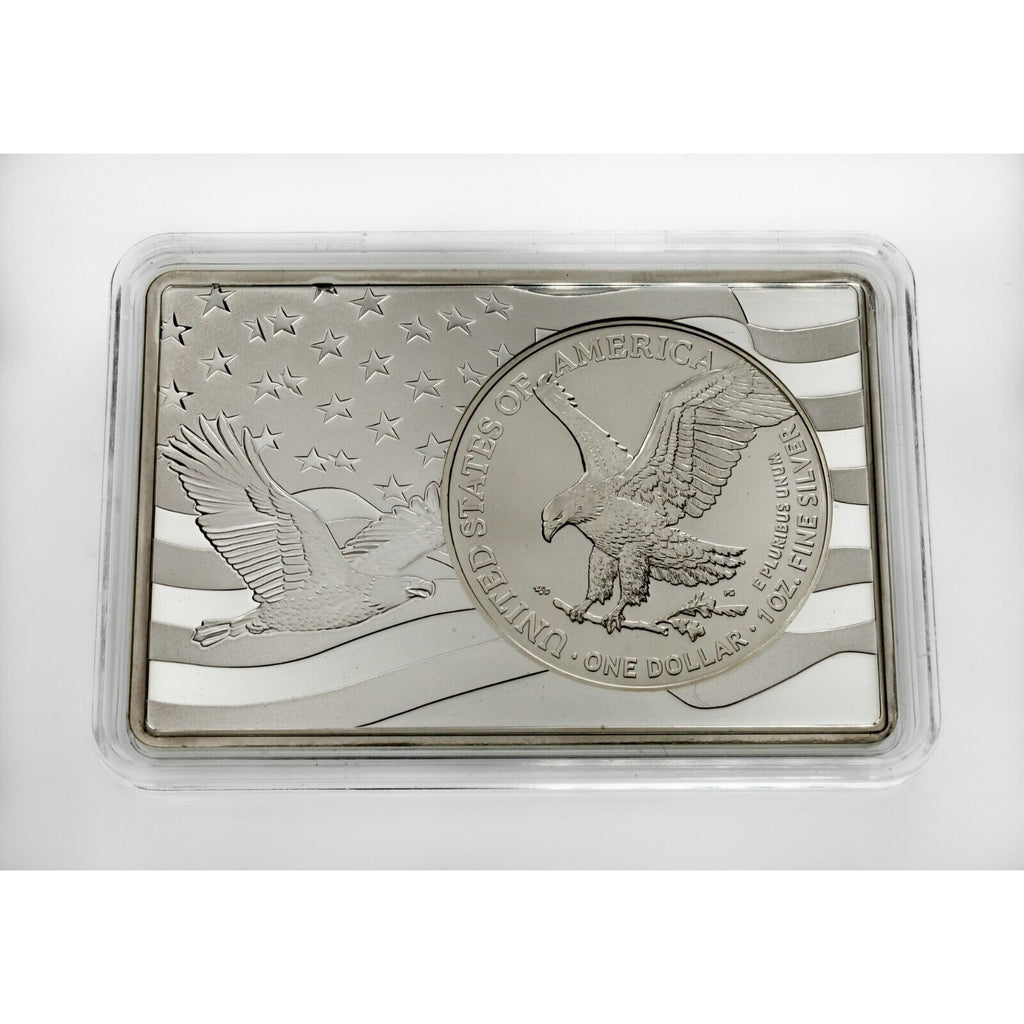 2021 $1 Silver American Eagle Type 2 Coin/Bar Set (3 oz) Statue of Liberty