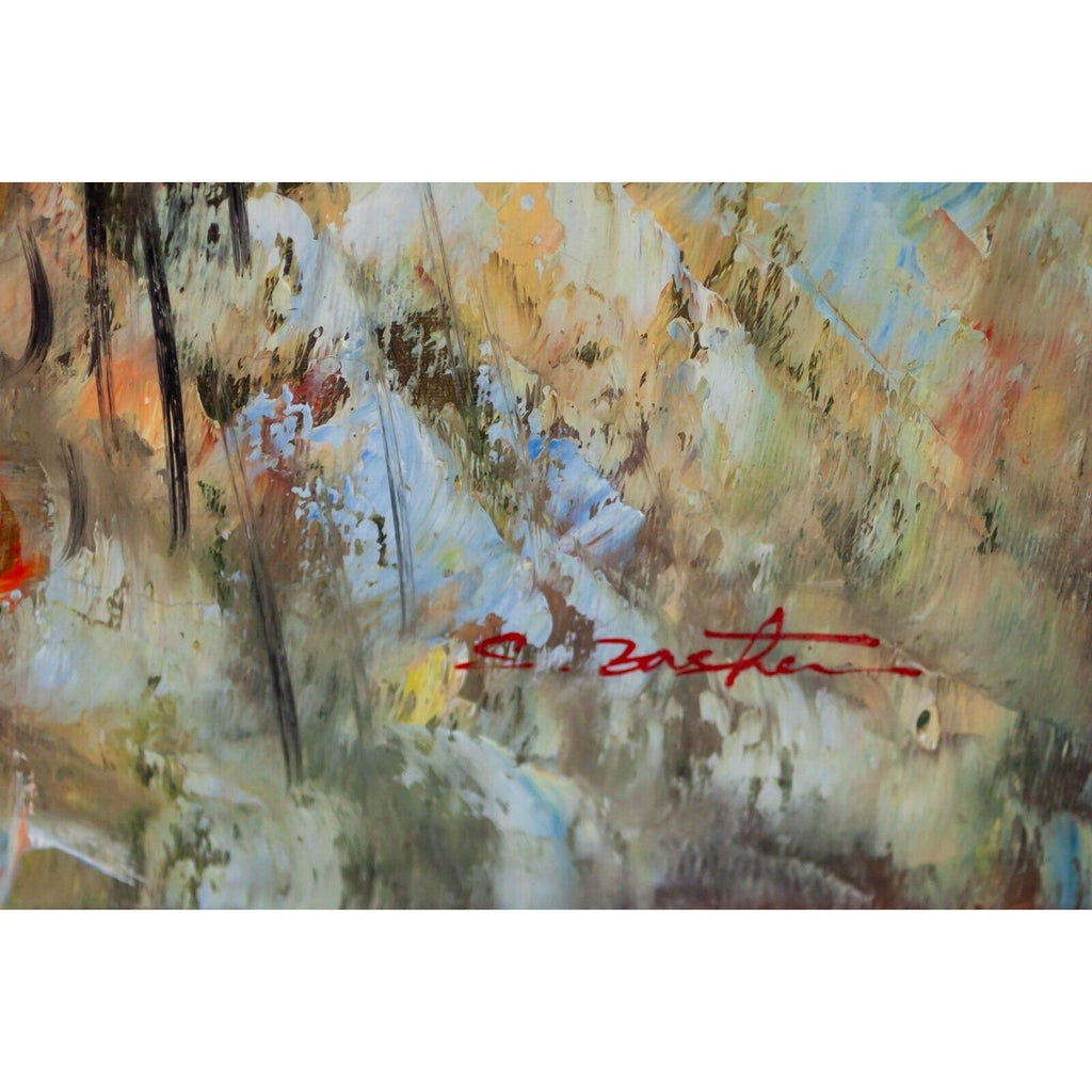 Gorgeous Acrylic Painting of Three Clowns by C Zasher 36" x 24"