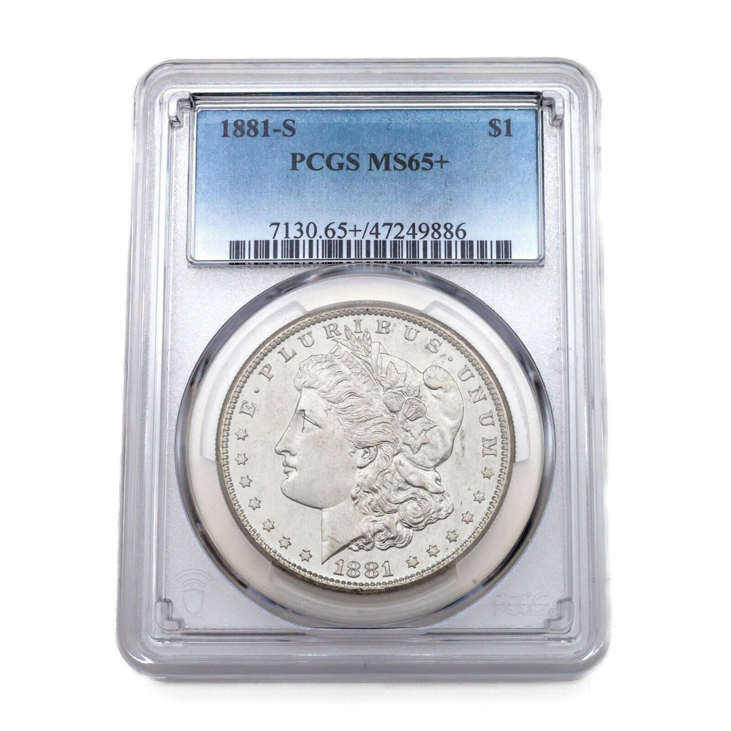 1881-S $1 Silver Morgan Dollar Graded by PCGS as MS-65+! Beautiful Finish!