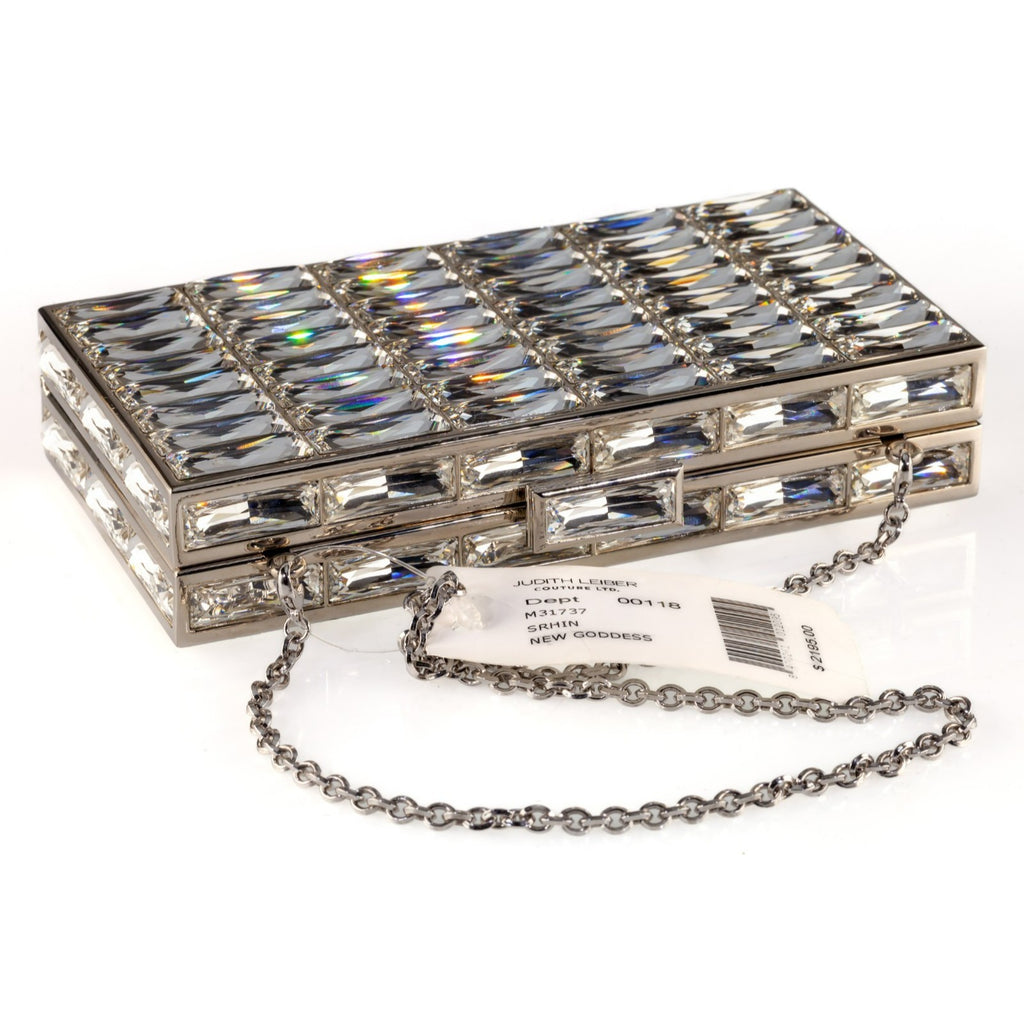 Judith Leiber Swarovski Crystal New Goddess Miniaudiere w/ Box Pouch CoA M31737
