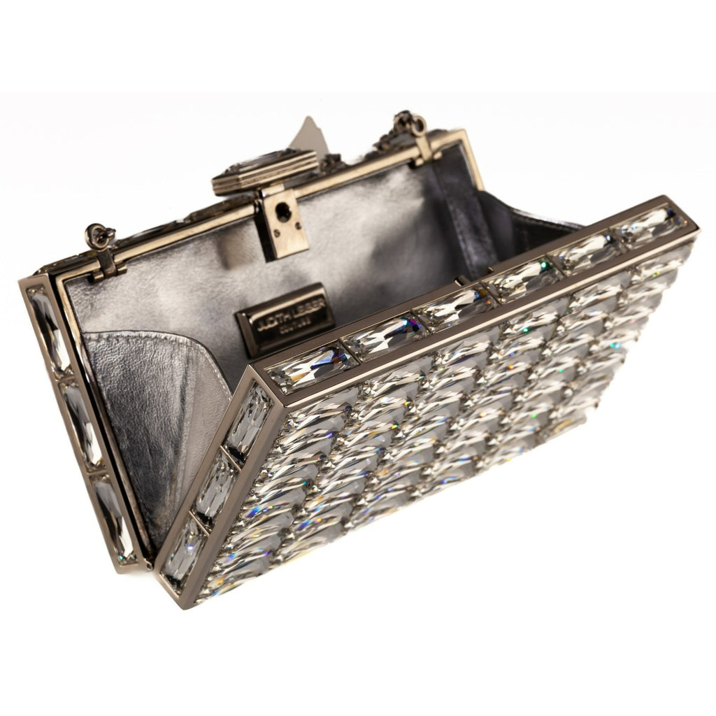 Judith Leiber Swarovski Crystal New Goddess Miniaudiere w/ Box Pouch CoA M31737