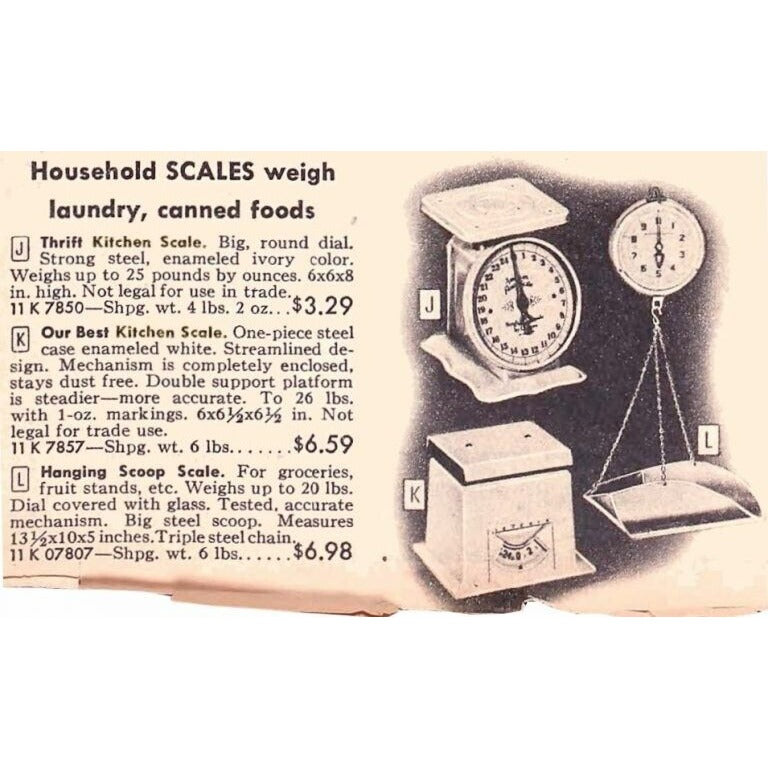 Vintage Red/White American Family Scale Co.  25 lbs Household Scale