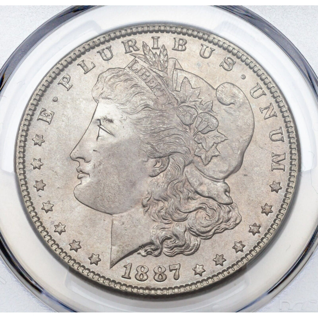 1887 $1 Silver Morgan Dollar Graded by PCGS as MS-65! Nice White Color