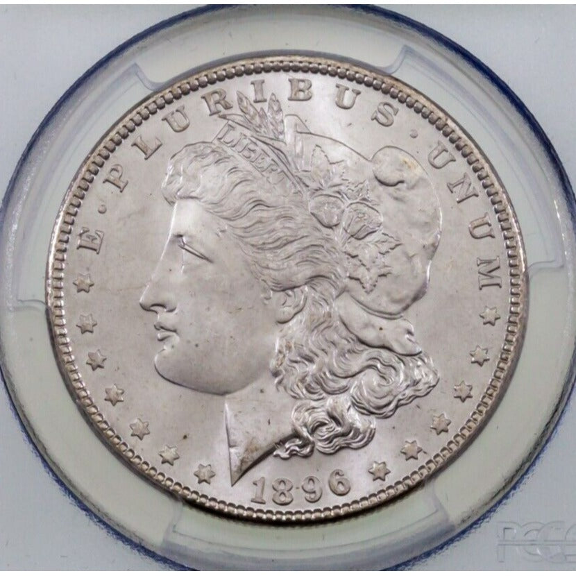 1896 $1 Silver Morgan Dollar Graded by PCGS as MS65