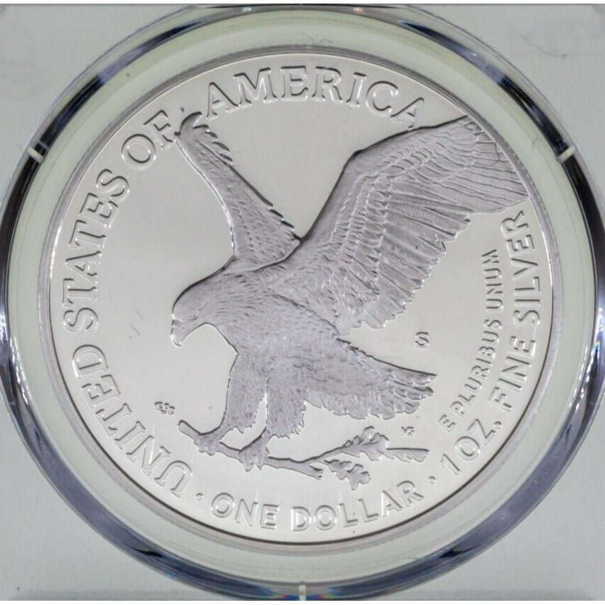 2022-S Silver American Eagle Graded by PCGS as PR70DCAM Advanced Release