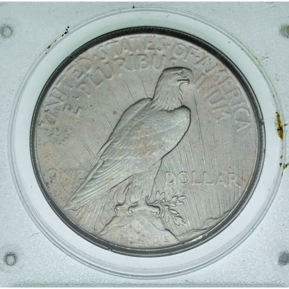 1925 $1 Silver Peace Dollar Graded by PCGS as MS64 Old Holder