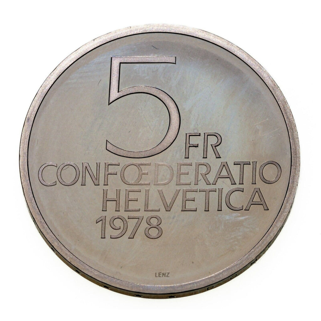 1978 Swiss 5 Francs Henry Dunant Commemorative Coin w/ Case