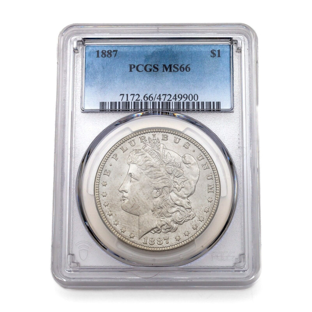 1887 $1 Silver Morgan Dollar Graded by PCGS as MS-66! High Grade Morgan!