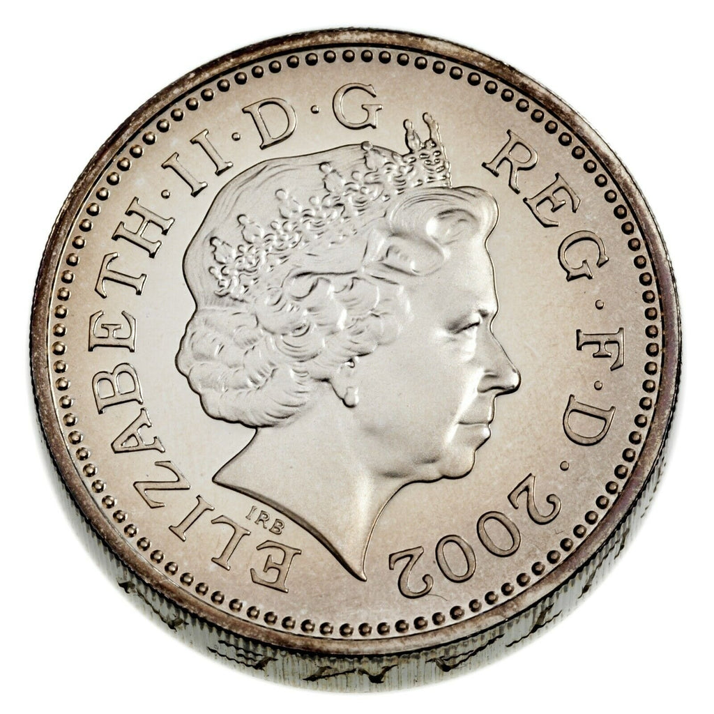 2002 Great Britain Silver Piedfort 1 Pound Proof Coin, KM P102