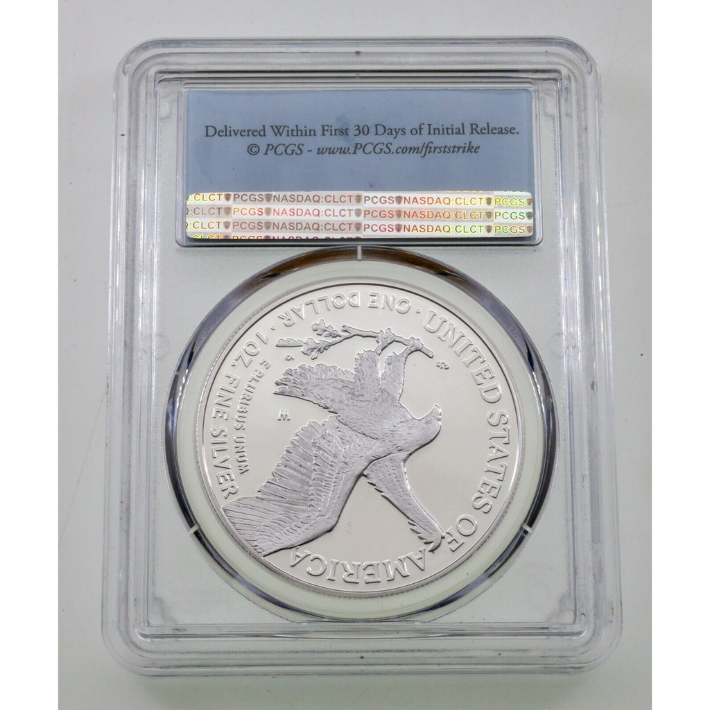 2022-W S$1 Silver American Eagle Proof T2 Graded by PCGS as PR70DCAM 1st Strike