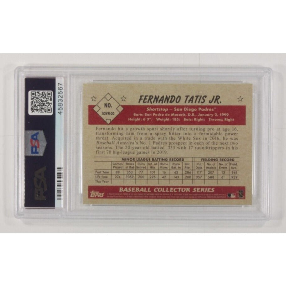 2019 Bowman Heritage Fernando Tatis Jr. PSA 10 Gem Mt Grade #30